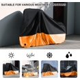 thumbnail image 4 of MOONCOOL Bike Cover For Adult Tricycle, Outdoor Waterproof Cover for 2 bikes or 1 Tricycle or 1 Motorcycle, Storable Portable Lightweight Waterproof and UV resistant  with Lock Hole & Storage Bag, 4 of 10