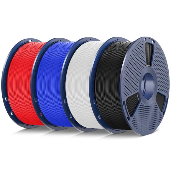 SUNLU Filament d'Imprimante 3D TPU 4KG Multicolore, Haute Vitesse 95A Filament TPU 1.75mm, Filament 3D Flexible pour Impression Rapide, 4KG au Total, 1kg pe