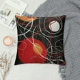 thumbnail image 2 of COMIO  Throw Pillow Covers Modern Abstract Red and Black White Gray Pattern Retro Stripes Spiral Decorative Pillow Cases Home Decor Square Pillowcases, 2 of 5