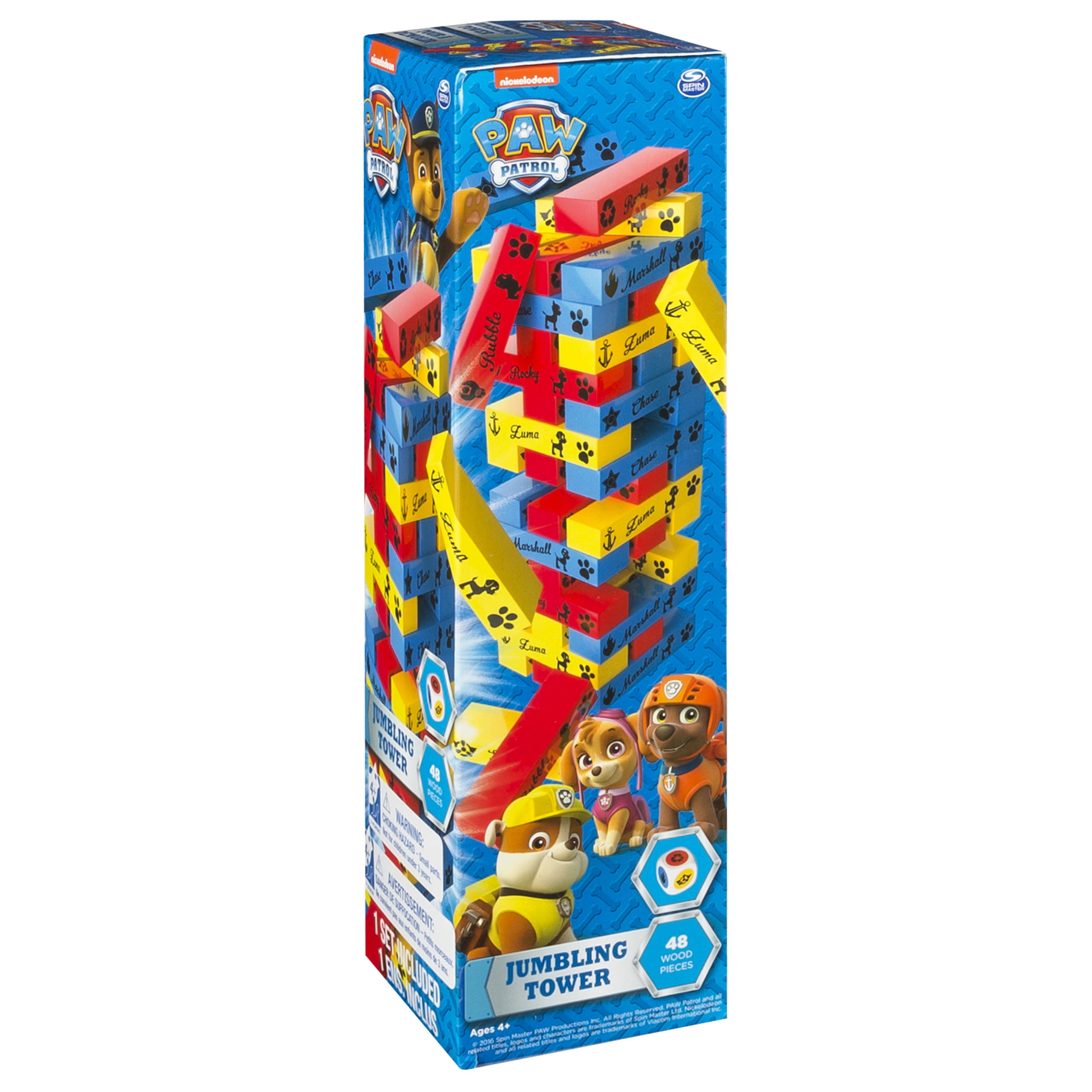 Paw Patrol Nickelodeon Jumbling Tower Game 48 Pcs Spin Master Ages 4 for sale online 