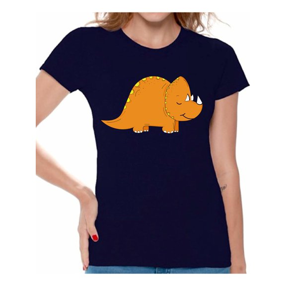 Awkward Styles Dinosaur Tshirt Triceratops Shirts for Women Triceratops T Shirt Spirit Animal Shirts for Women Triceratops Outfit Gifts for Her Dinosaur Themed Party Dinosaur Gifts for Women