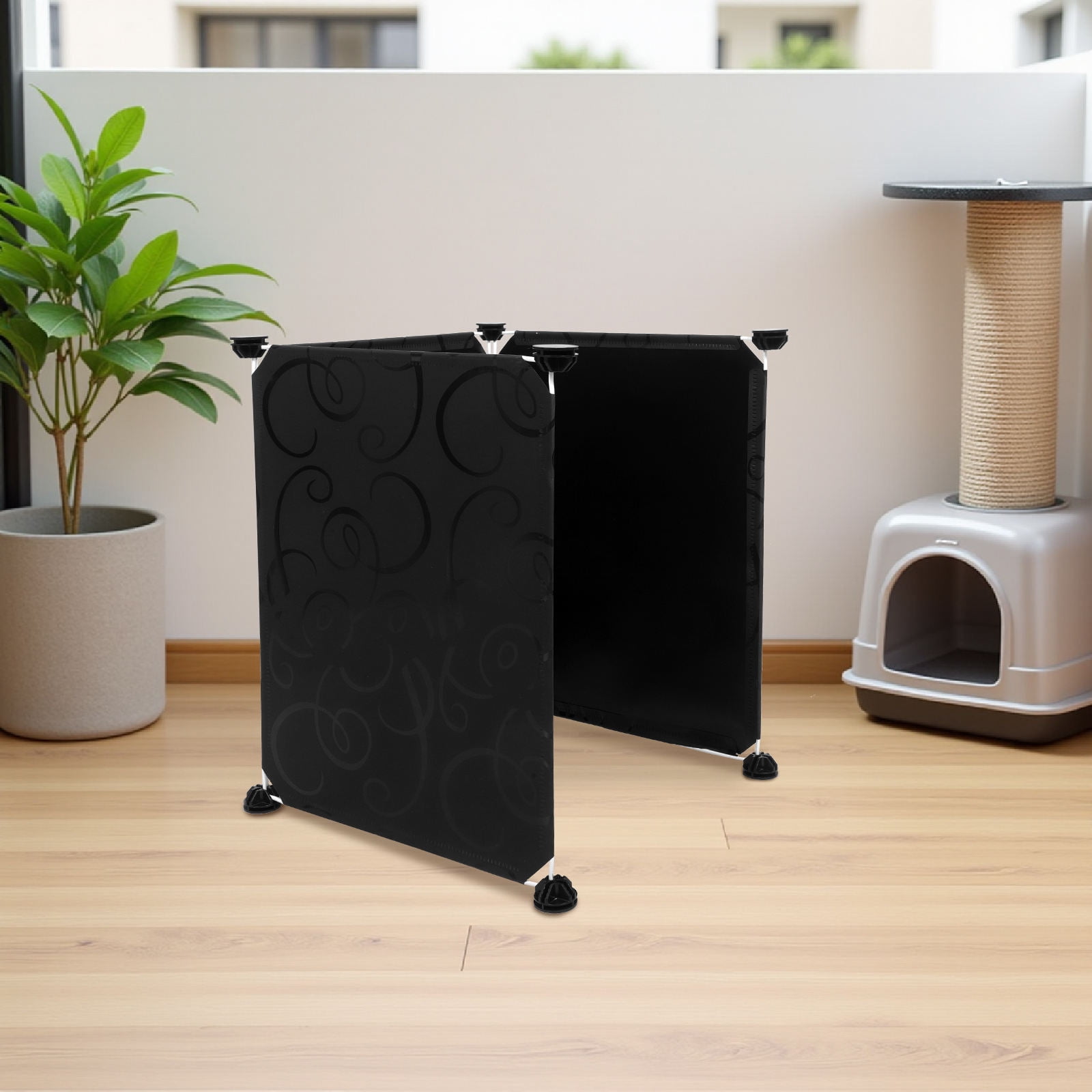 LOLIPPYY 3Pcs Litter Box Wall Shield Open Top Design PP Plastic Multi for Housewarming Pet Supplies