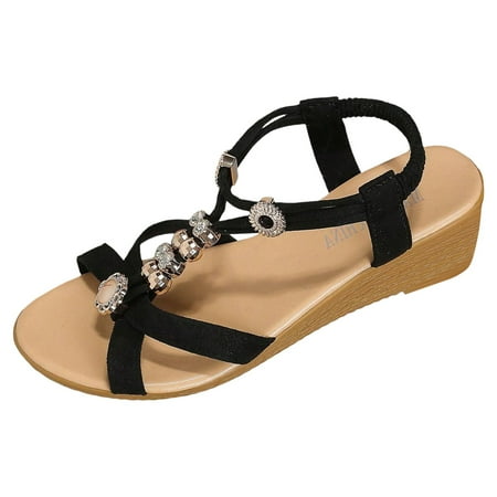 

WEAIXIMIUNG Comfortable Sandals for Women Cool Slippers Female Soft Soled Non Slip Wear Resisting Flat Beach Flops Lady Sandals Women Slippers Female