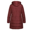 thumbnail image 2 of Evans Women's Plus Size Contrast Zip Hooded Fully Lined Coat, 2 of 5