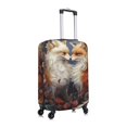 thumbnail image 3 of Daiia Romantic Flower Fox Couple Luggage Cover, Thickened Washable Travel Luggage Covers, Elastic Unique Baggage Covers for 18-20 inch Luggage-X-Large, 3 of 9