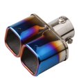 Car Exhaust Tip Stainless Steel Exhaust Tail Throat Square Tail Pipe For 2.5inch Intake Exhaust