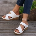 thumbnail image 6 of HAOTAGS Womens Casual Wedge Heel Sandals Comfortable Walking Platform Shoes White Size 6, 6 of 8