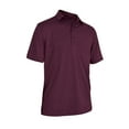 thumbnail image 1 of Monterey Club Men's Dry Swing Melange Stripe Texture Golf Polo Shirt #1678, 1 of 2