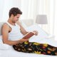 thumbnail image 5 of Fotbe Sunflowers Leaves Pantalones de Pijama para Hombre, Pantalones de Dormir, Pantalones de Casa con Cintura Ajustable y Bolsillos-Small, 5 of 6