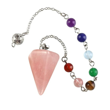 

Crystal Pendulums Chakra Pendant | Hexagonal Pointed Reiki Chakra Pendant Pendulum | Dowsing Quartz Pendulum for Divination Witchcraft Crystal