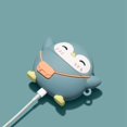 thumbnail image 3 of RV Compatible con funda Airpods, funda de silicona para Airpod 3D animal lindo pingüino pollo pato reno cerdo divertido personaje de dibujos animados (AirPods Pro, pingüino sonriente) Rojo Verde, 3 of 5