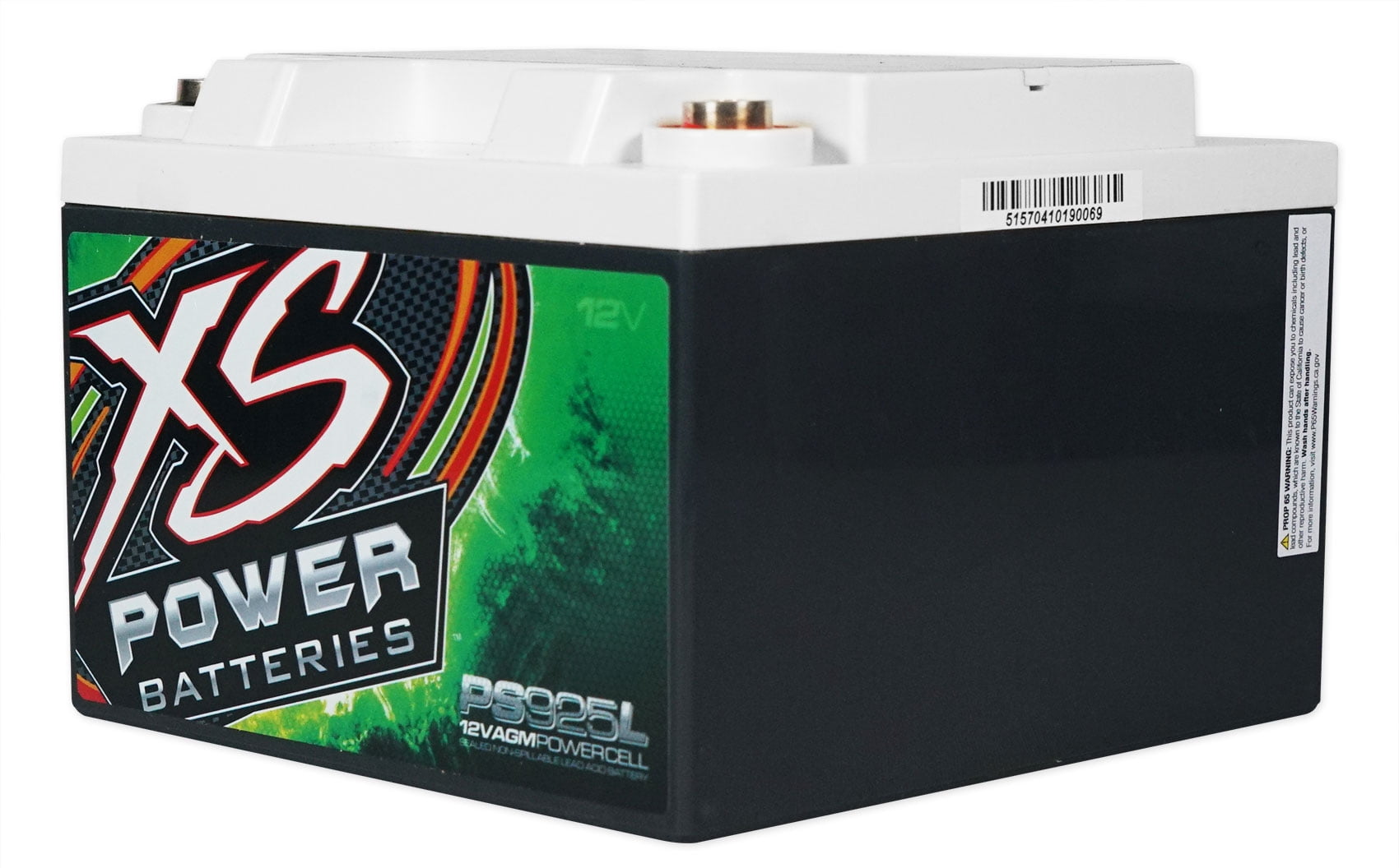 XS Power AGM 12 Volt Automotive Battery, 550 CCA, Top Post for Car