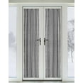 thumbnail image 2 of Bohemia, Blackout Curtains, French Door Curtains for Door Window, Abstract Contemporary Gray Boho Tribal Stripes Privacy Drapery for Patio/Sidelight Doors, 1 Panel with Tieback, 25 x 72 Inches, 2 of 6