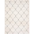 thumbnail image 1 of Unique Loom Rabat Shag Lattice Design Rug 9' x 12' Rectangle Ivory/Gray, 1 of 1