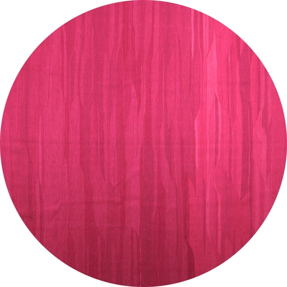 Ahgly Company Indoor Round Abstract Pink Contemporary Area Rugs, 4' Round