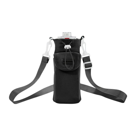 Bolsa de viaje con aislamiento para botella de agua, bolso cruzado para exteriores, portátil, para teléfono celular, con boca trasera inclinada