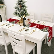 Christmas Gnome Table Runner Dwarf Striped Striped Cotton Cotton and Linen Tablecloth Christmas Decoration for Dining Table and Coffee Table
