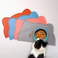 thumbnail image 2 of Koiauber Dog Food Mat Cat Face Design Silicone Pet Feeding Placemat with Raised Edge Pet Bowl Mat for Dogs Cats, 2 of 8