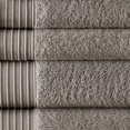 thumbnail image 5 of Gem 6 Piece Towel Set, Soft Turkish Cotton, Absorbent Texture, Dark Gray- Saltoro Sherpi, 5 of 5