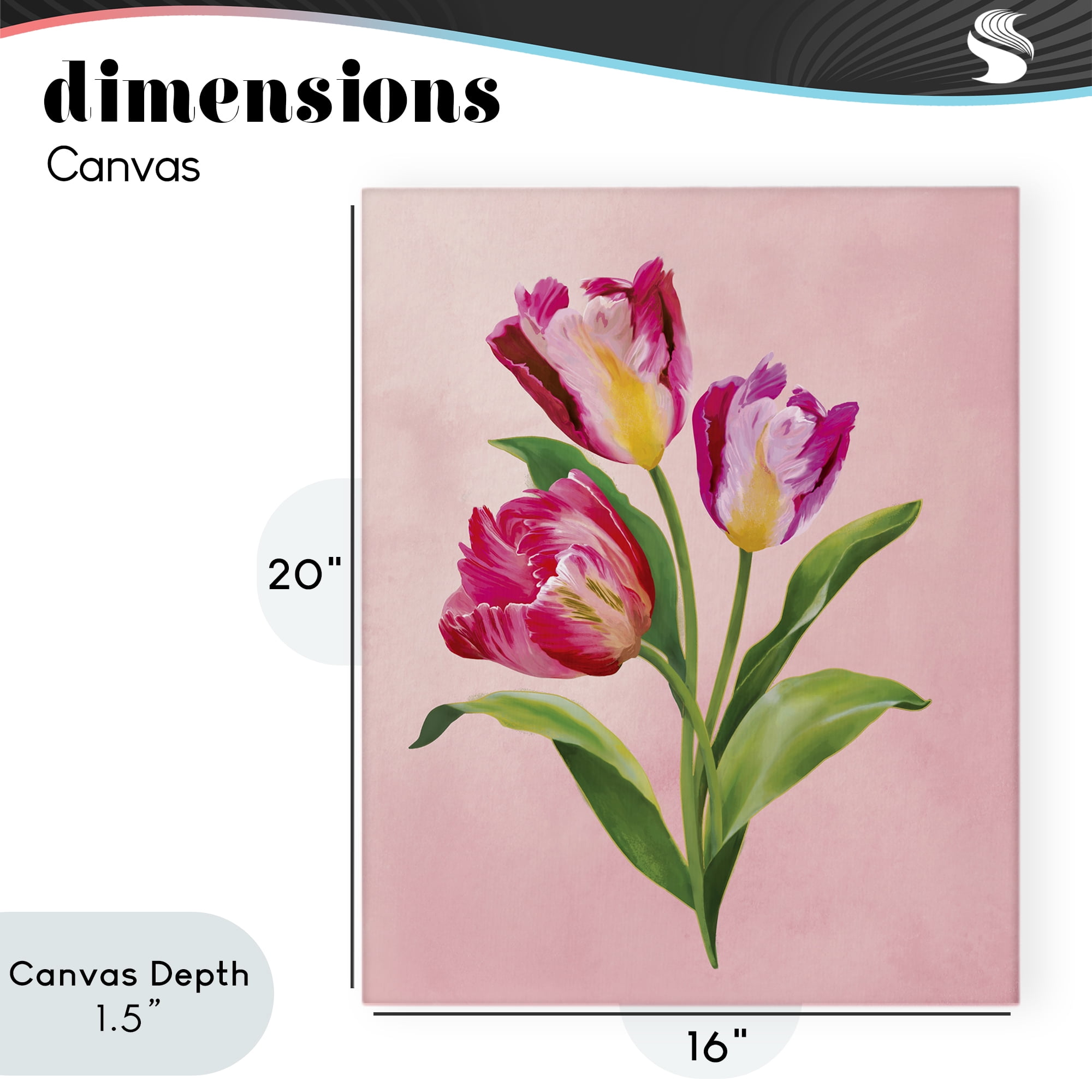 Stupell Industries Vibrant Magenta Tulips Canvas Wall Art, design by Diane Neukirch