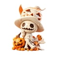 thumbnail image 2 of Halloween Mini Figurine Decoration, Pumpkin Witch Cat Ghost Tabletop Decor for Tiered Tray Display, Small Halloween Home Decor Accent for Shelf Desk Mantel Party Decoration and Seasonal Display, 2 of 4