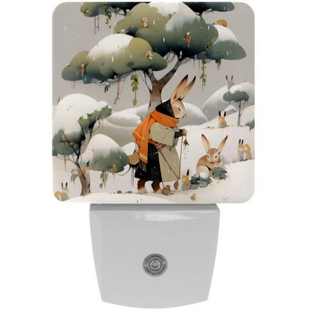 

Cartoons LED Square Night Light - Modern and Stylish Plug-in Lamp for Bedside or Hallway - Energy Efficient and Soft Glow Indoor Lighting