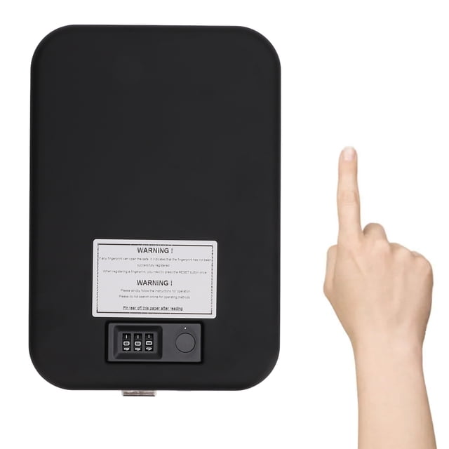 Caja De Seguridad, Placa De Acero Compacta, Caja De Seguridad Biométrica Portátil, Resistente A Caídas Para Coche De Viaje De Mesa