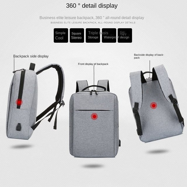 Mochila para tableta de 15,6 pulgadas, funda de almacenamiento, color gris