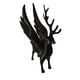 thumbnail image 4 of Escultura de ciervo alado, decoración navideña, estatua decorativa práctica navideña Negro, 4 of 9