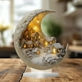thumbnail image 6 of Christmas Indoor Decor 8 Inch 2D Lunar New Light Moon Brands Snowhouse Desktop Decoration Ornament,Family Activities Holiday Decorations, Outdoor Indoor Christmas Decorations, 6 of 6