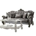 thumbnail image 2 of ACME Versailles Velvet Tufted Nail-head Trim Sofa in Antique Platinum and Silver, 2 of 3