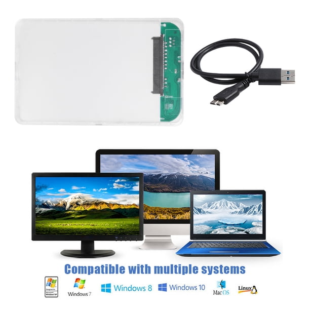 Caja De Disco Duro Ssd Caja Hdd Ssd De 2,5 Pulgadas Caja De Disco Duro Transparente Sata Iii A Usb 3.0