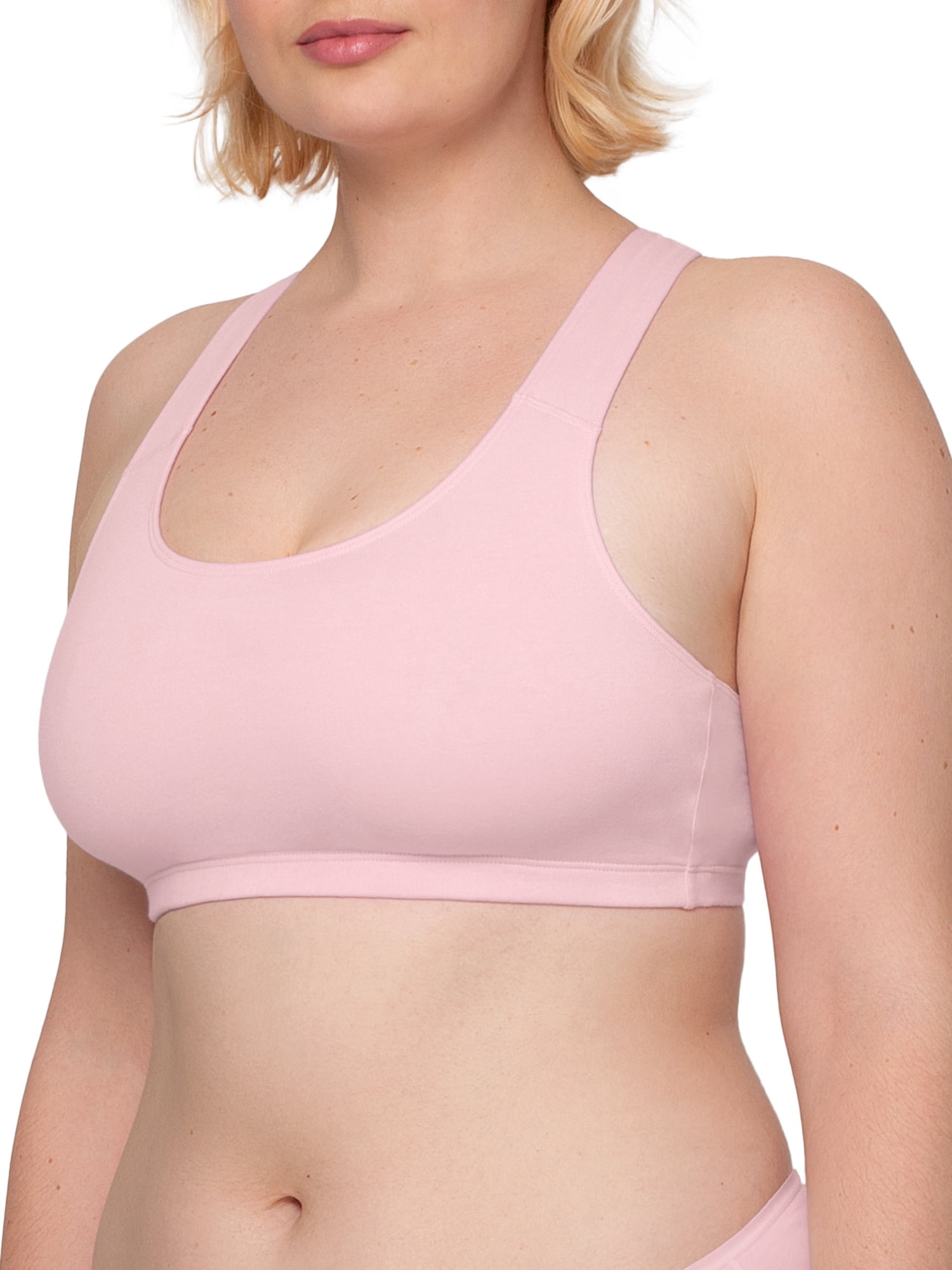 Fruit of the Loom Women's Racerback Style Cotton Sports Bra, 3-Pack, Style-9012