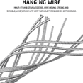 thumbnail image 4 of 3 Stainless Steel Adjustable Lanyards Clothesline with Hooks Hanging Line for Picture Frame Planter(Single Hook), 4 of 6