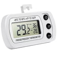 thumbnail image 1 of Termómetro digital impermeable para refrigerador, pantalla LCD, monitor de temperatura ambiente del congelador con gancho, memoria máxima y mínima para uso doméstico., 1 of 2