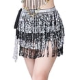 thumbnail image 1 of Lentejuelas Hip Tassel Boho Belly Dance Streamer Mujeres Dancewear Wrap Suit jinwen  Bufanda de danza del vientre para mujer, 1 of 6