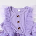 thumbnail image 4 of WIBACKER Baby Flower Girl Dress Flutter Sleeves 3D Butterfly Princess Dress Toddler Birthday Party Fairy Tulle Dress, 4 of 7