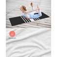 thumbnail image 4 of Black White Stripe Yoga Towel for Hot Yoga Non Slip, Modern Rustic Vertical Striped Yoga Mat Towel Absorbent Yoga Sweat Towels Microfiber Hot Yoga Blanket for Bikram Pilates 26"x70", 4 of 7