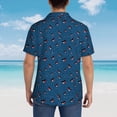 thumbnail image 4 of Fuzoiu Bullfinches 1 Print Hawaiian Shirt for Men, Summer Beach Casual Short Sleeve Button Down Shirts, Men’s Beach Summer Shirts with Pocket,Large, 4 of 7