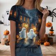 thumbnail image 2 of TOWED22 Halloween Costumes for Women Funny Pumpkin Printed Cute T Shirts Ghost Graphic Tops Fall Tee Fashion Gift(Dark Gray,L), 2 of 6