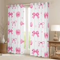 thumbnail image 2 of Homewish Girly Pink Bowknot Blackout Curtains Set of 2 (52x84 Each) for Kid, Kawaii Princess Bow-tie Window Curtains, Fashion Polkadots Curtains and Drapes, Living Room Curtains Decor, 2 of 6
