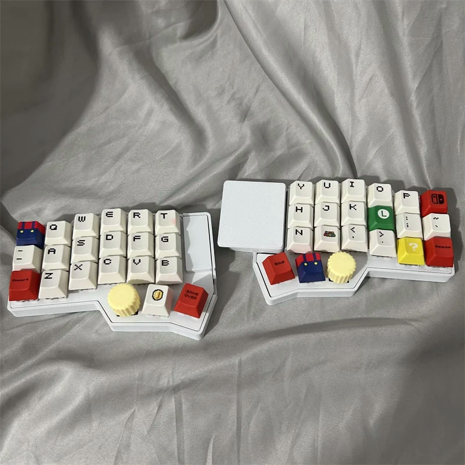 Corne V4.1 Procyon Split Keyboard Kit Square Touchpad Custom RGB VIA with Mouse Knob Hot Swappable Mechanical Keyboard Kit, Wired Single Mode MX Switch, FDM Printed Shell Split Keyboard