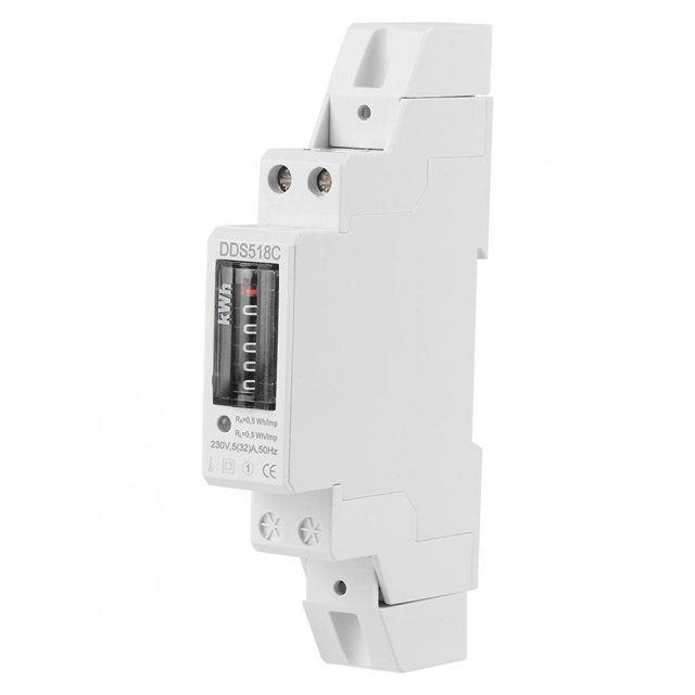 Din Rail Energy Meter, Small Volume LCD Display Electric Meter High Stability For Household For Industrial Engineering