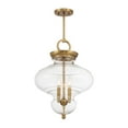thumbnail image 3 of Warm Brass Three Light Pendant from the Bergdorf Collection, 3 of 6