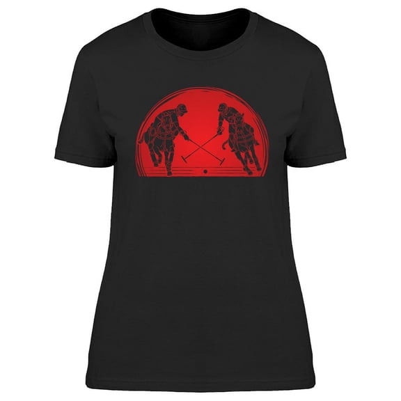 Red Sunset Polo Fight    T-Shirt Women -Image by Shutterstock, Female Medium