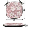 thumbnail image 4 of Flower Chair Seating Cushion, Cherry Blossoms Petal Plant Cartoon Sakura Floret Season, Soft Seat Pads for Office with Anti-slip Backing, 16"x16", Dried Rose White Green, by Ambesonne, 4 of 7