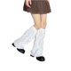 thumbnail image 3 of VISgogo, calcetines calentadores de piernas a la moda para mujer, estilo gótico Lolita, Color sólido, calcetines cálidos rasgados calados, cubierta de pie, ropa de calle VISgogo moda, 3 of 6