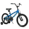 JOYSTAR Pluto 18 Inch Kids Bike with Front Handbrake and Training Wheels Kickstand for Ages 5 6 7 8 9 Year Old Boys Girls Blue