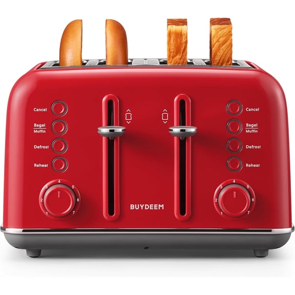 DT620 2-Slice Toaster, Extra Wide Slots, Retro Stainless Steel with High Lift Lever, Bagel and Muffin Function, Removal Crumb Tray, 7-Shade Settings,Mellow Yellow