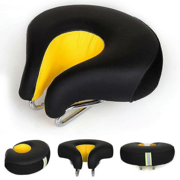 Bicycle Saddle No Nose Bicycle Saddle Mountain Bike Thickened Super Soft Cushio